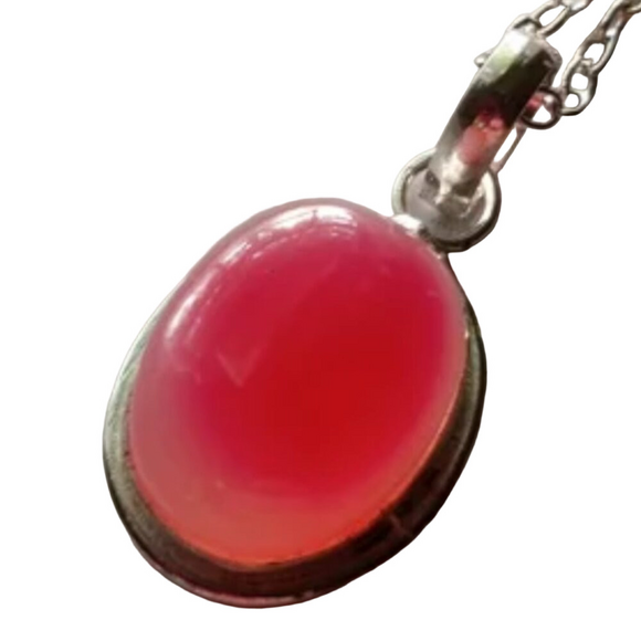 Jewelry - Natural Pink Agate Pendant